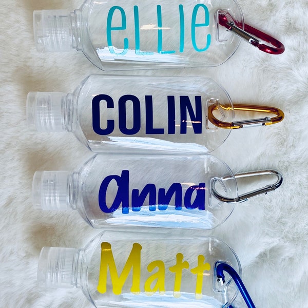 Personalized Sanitizer Bottle - Antibacterial Holder, Sanitizer Holder, Belt Bottle, Hands Free  Soap, Refillable Bottle, Hand Cream Holder