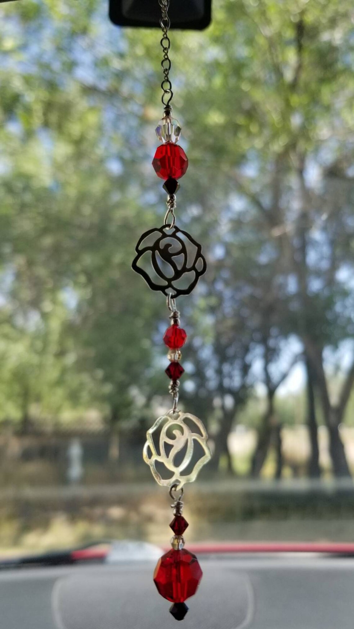 Crystal Car Charm red Etsy