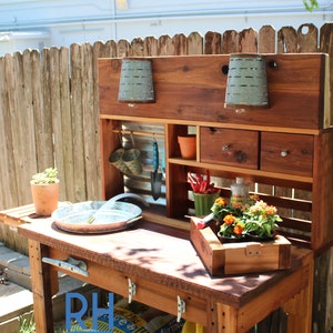 Potting table with sink and faucet best sale