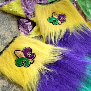 mardi gras leg warmers wholesale