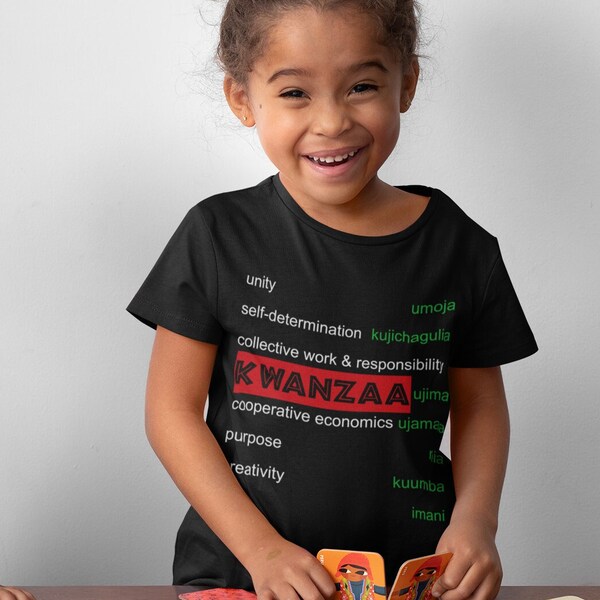 Kwanzaa Principles Wrapped Youth Short-Sleeve T-Shirt