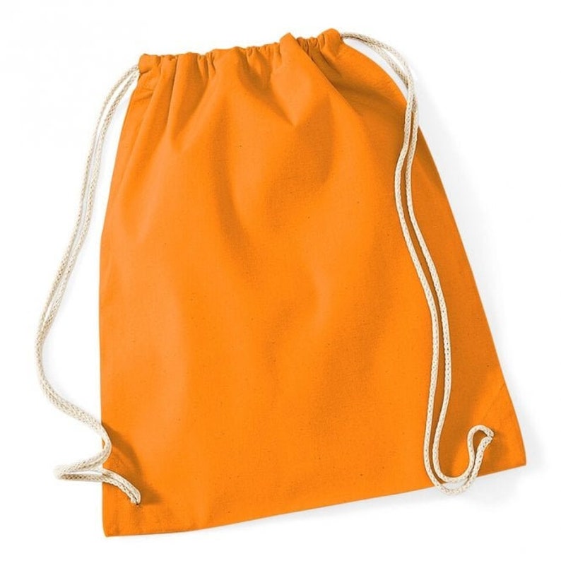 Choose from 10 colours and 4 animals Personalised Animal Drawstring PE Bag ideal for Nursery Pram Bag Childminder 100/% Cotton