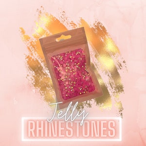 Jelly Resin Rhinestones - 1oz | Flatback Rhinestones | NON-HOTFIX | 3mm / 4mm / 5mm Options