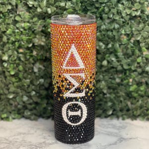 Delta Sigma Theta Rhinestone Tumbler | Bling Tumbler | Sorority Tumbler