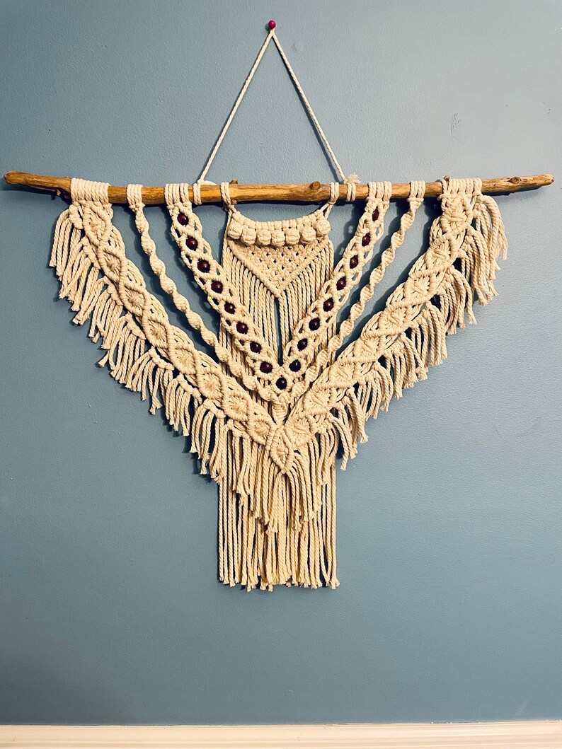 Large Macrame Wall Hanging Neutral Wall Hanging Home Etsy