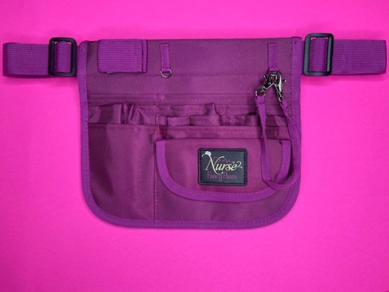 Nurse Fanny Pack, Multi-Compartment Nurse Bag Nursing Pocket Organizer Belt Nursing  Accessories Pouch Waist Pack for Nurses,Purple 
