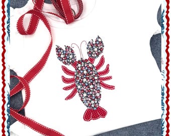 Crawfish appliqued shirt - so cute for the Spring/Summer!  Option to personalize:)