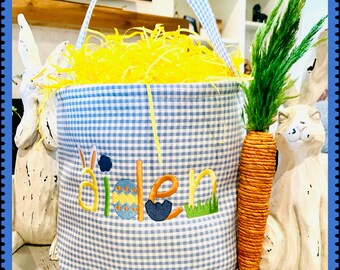 Adorable embroidered Easter Baskets!  Personalized with unique, fun Easter font!