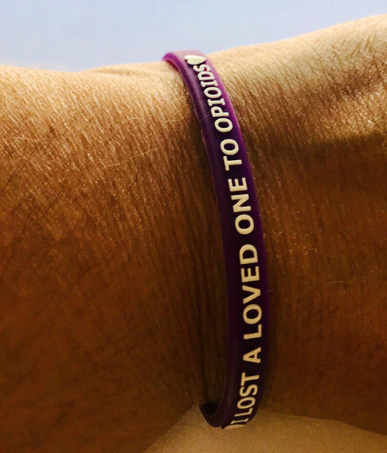 Opioids Memorial Wristband Made of Durable Silicone Rubber Etsy