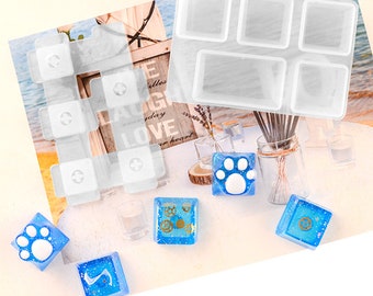 Key cap mold DIY mirror mechanical keyboard computer cat claw silicone mold crystal glue drop mold