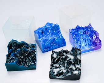 Crystal drop plastic mold DIY Mountain peak broken stubble mountain mold ornaments pendent a number of mountain peak silicone mold
