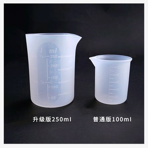 Crystal drop mould DIY manual tool with scale 250mI ml washable silica gel measuring cup