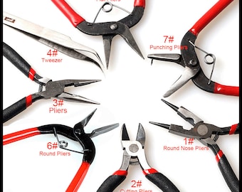 5-CM mini pliers Needle-nose pliers Curved pliers Needle-nose pliers Diagonal pliers Flat tip cutting pliers Accessories Tools