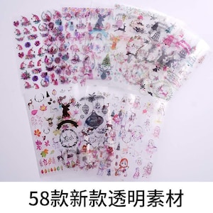 DIY 透明ステッカー モダン シンプル 動物柄 吊り下げ クラフト紙 各種素材