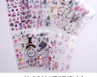 DIY transparent stickers modern simple animal pattern hanging craft paper many kinds of materials