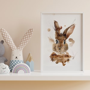 Rabbit Bunny Original Watercolour Artwork Print