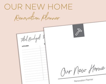 RENOVATION PLANNER - Printable A4/A5 Pdf - Planning your Renovation