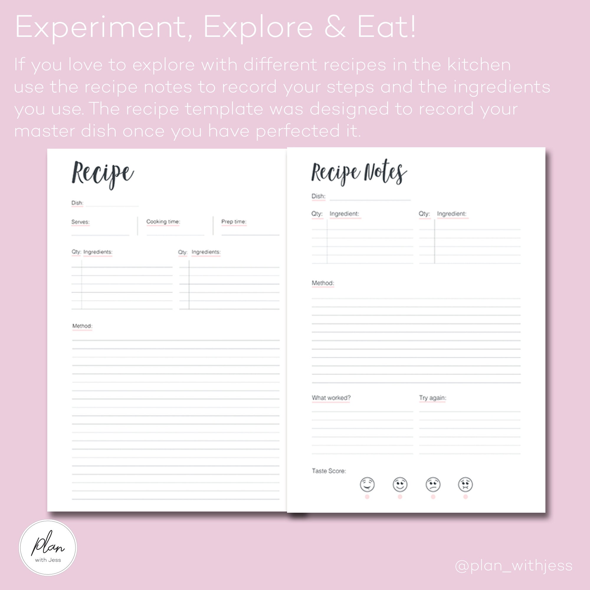 Printable Planner The Kitchen Bundle Pack Instant Download | Etsy