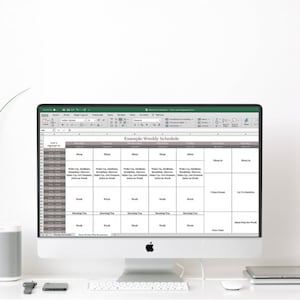 Editable Weekly Schedule Template | Digital Planner | Time Block Organizer | Productivity Tracker | Microsoft Excel Only | Instant Download
