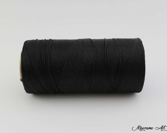 1 mm | 0,75 mm Waxed Linhasita Cord, Colour #PRETO, Macrame Cord, Jewelry Cord, Leather cord