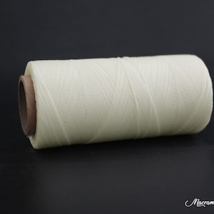 1 mm | 0,75 mm | 0,5 mm Waxed Linhasita Cord (15 meters/16 yd), Colour #NATURAL, Macrame Cord, Jewelry Cord, Leather cord