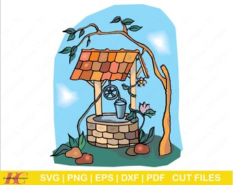 Wishing Well Svg Etsy