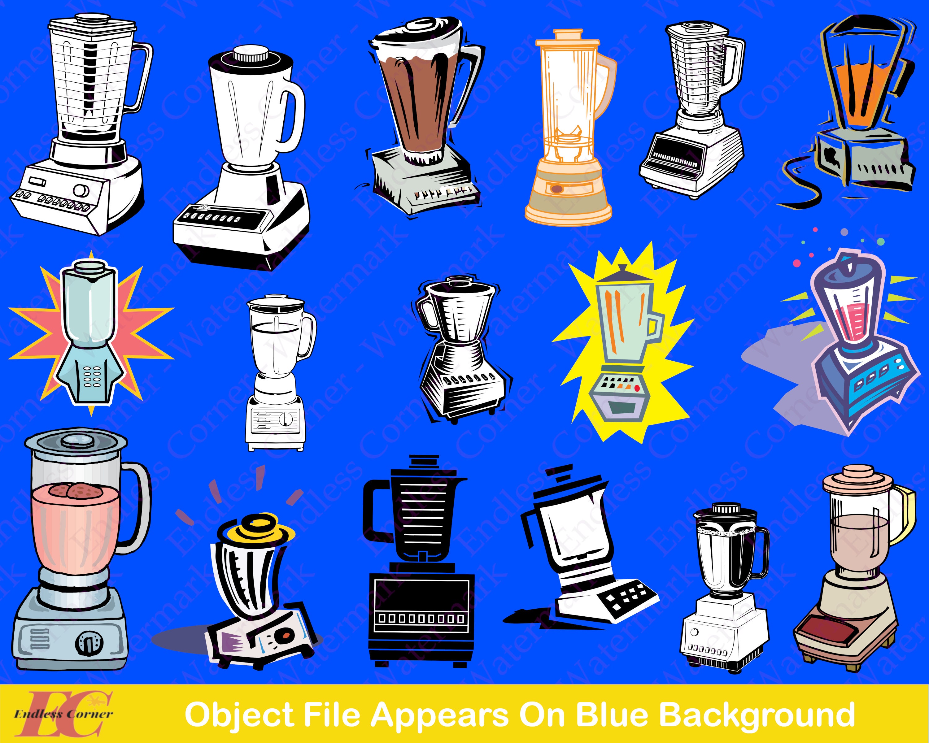 17 Blender SVG Cut File Designs Digital Drawings Instant Etsy