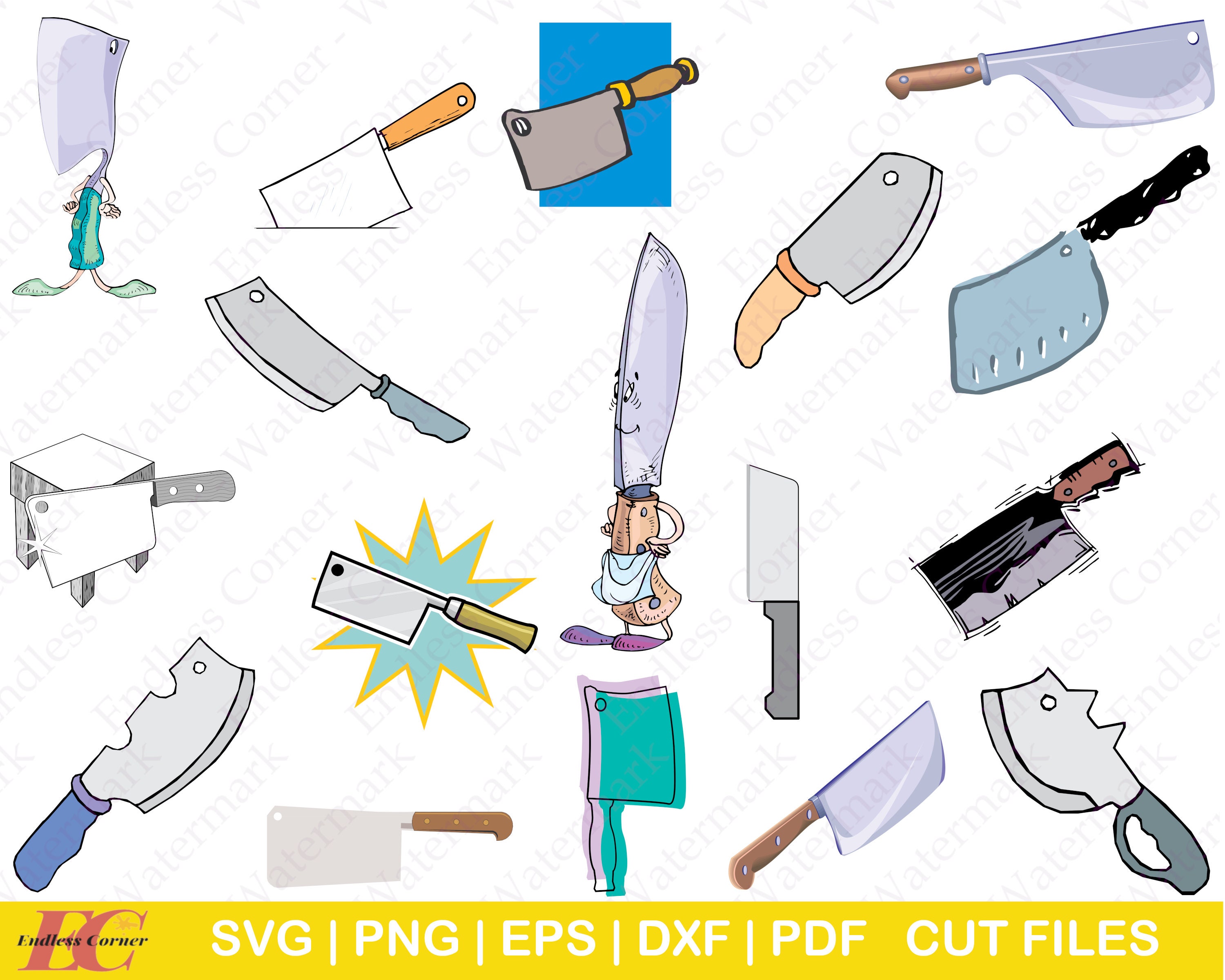 17 Cleaver SVG Cut File Designs Digital Drawings Instant Etsy