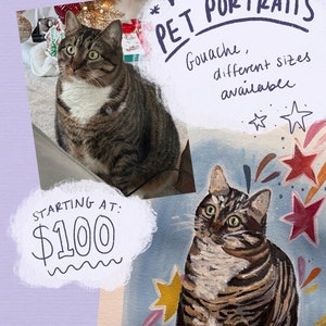 Custom Pet Portrait - Gouache