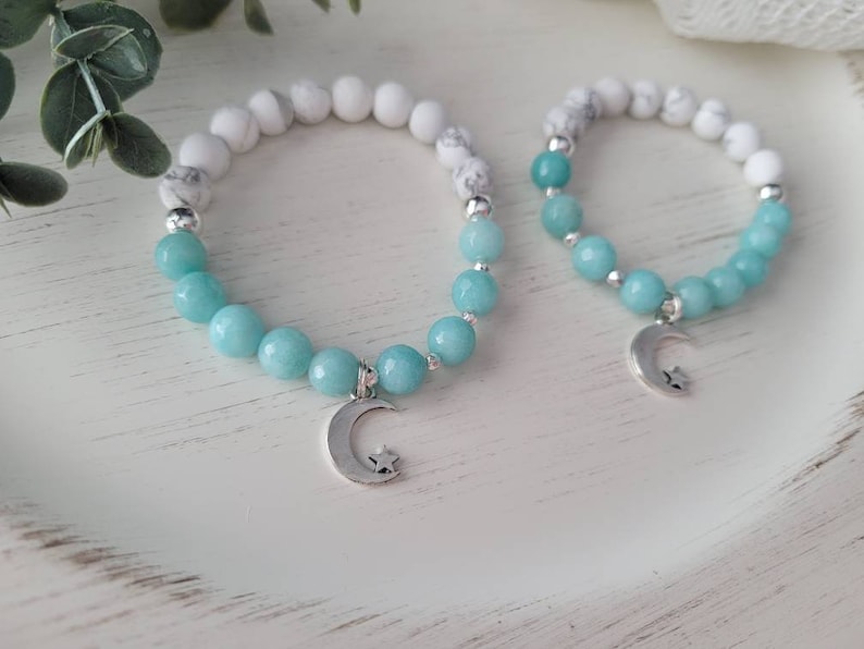 bracelet set beaded bracelet mother daughter jewelry matching jewelry To the Moon /& Back Bracelet mother daughter bracelet
