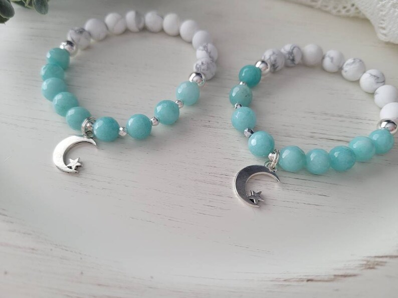 bracelet set beaded bracelet mother daughter jewelry matching jewelry To the Moon /& Back Bracelet mother daughter bracelet