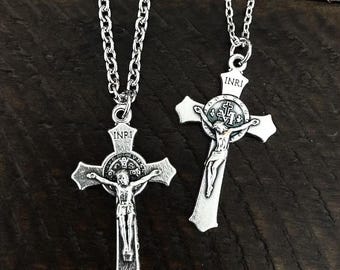Crucifix Necklace Gift for Catholic Men and Women