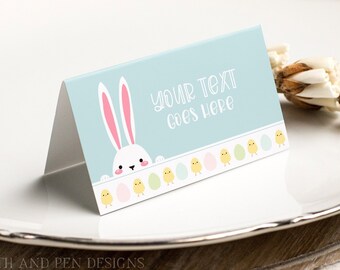 Easter Food Tent Cards, Printable Food Labels, DIY Easter Brunch, Instant Download, Corjl 030-39PC