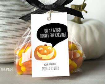 Zabawny prezent na Halloween w kształcie rzeźbionej dyni, upominek na imprezę Halloween, natychmiastowe pobranie, Corjl 014-53GT