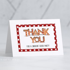 BBQ Thank You Karte Vorlage, EDITABLE Grad Thank You, DIY Abschluss, Instant Download, Corjl 028-07GTY