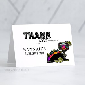Fiesta Thank You Card, Printable Fiesta Party, Instant Download, Corjl #067-44TYC