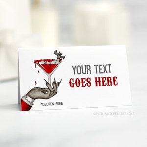 Vampir Food Label, Halloween Party, Instant Download, Corjl 071-07FL