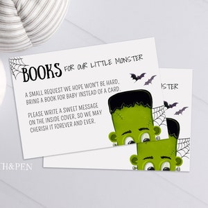 Monster Books for Baby Card, Inserts de demande de livre imprimables, Téléchargement instantané #047-13BYS