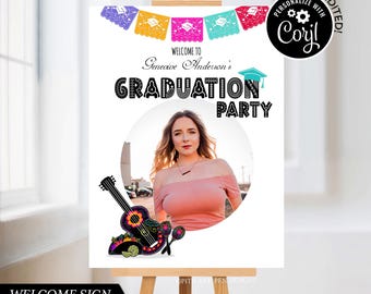 Graduation Fiesta Photo Poster | Printable Party Sign Template - Corjl #067-33WS