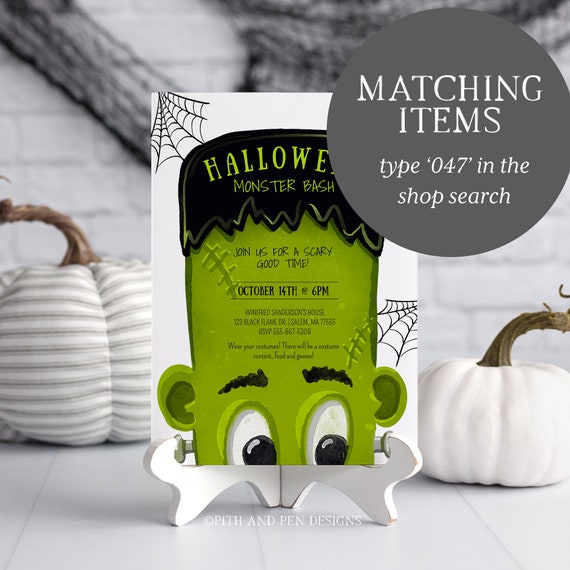 Editable Halloween Baby Shower Sign Frankenstein Party Etsy 日本