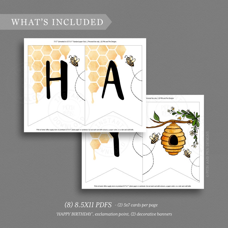 Happy Birthday Banner Honey Bee Birthday Party Banner - Etsy Australia