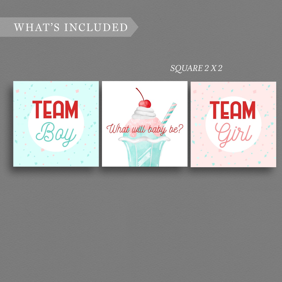 Ice Cream Cupcake Toppers Printable Party Favor Tags Instant - Etsy