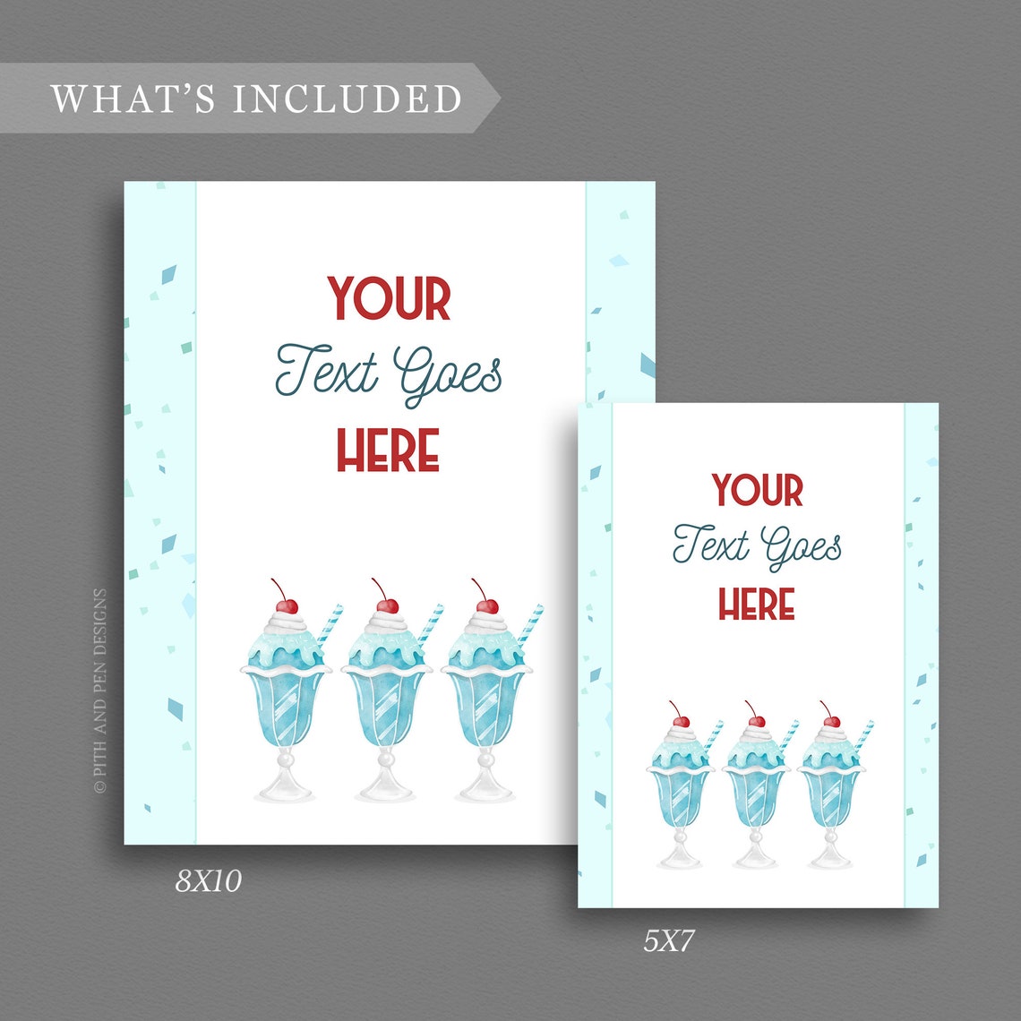 Printable Ice Cream Party Signs DIY Birthday Party Printable - Etsy