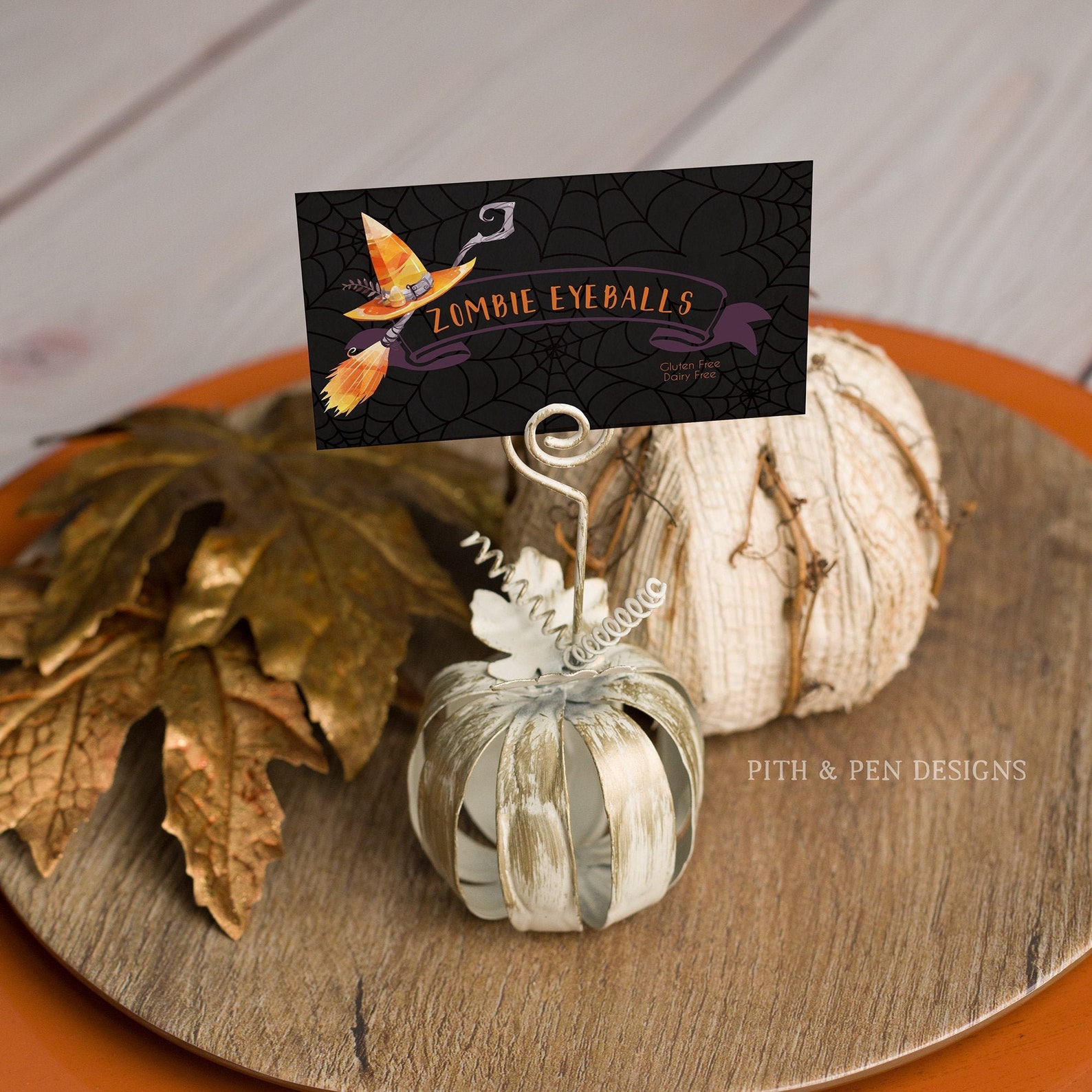 Halloween Food Label Template EDITABLE Name Tag DIY Party Etsy