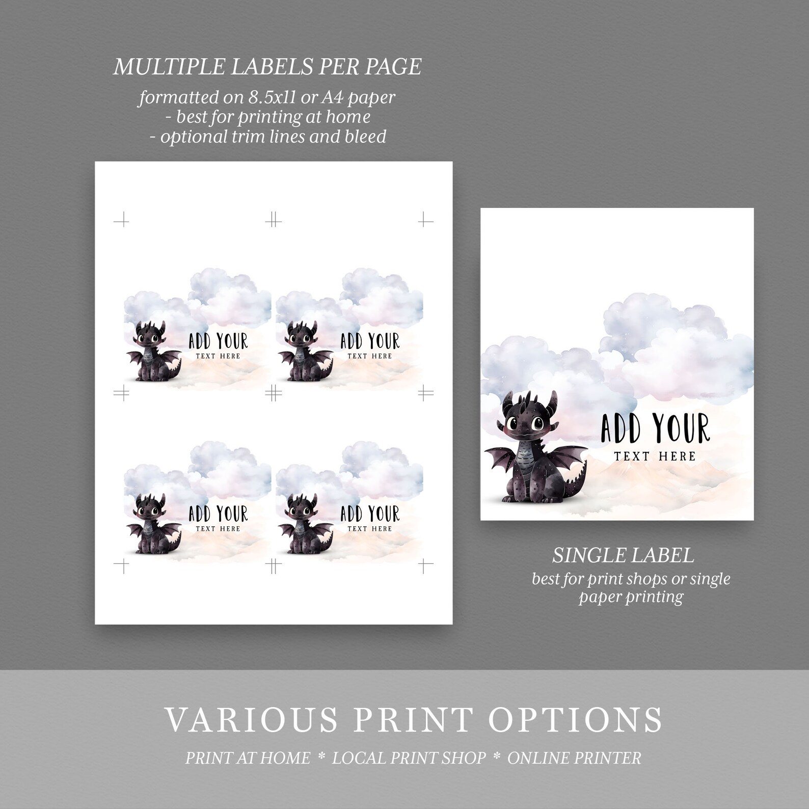 Dragon Party Food Label, Train Your Dragon Printable, Instant Download ...