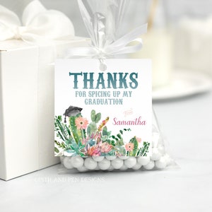 Fiesta Thank You Gift Tag, Printable Gift Tag, Instant Download, Corjl 053-11GT