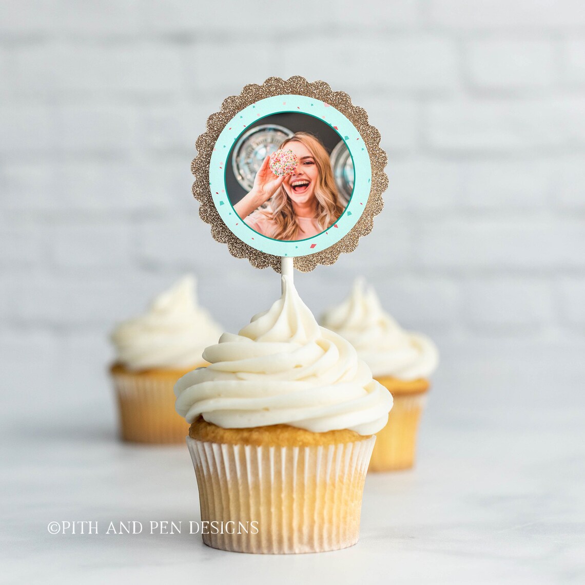 Ice Cream Cupcake Toppers Printable Party Favor Tags Instant - Etsy