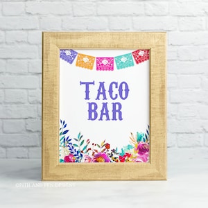 Graduation Fiesta Party Sign, Printable Taco Bar Sign, Instant Download #052-26S