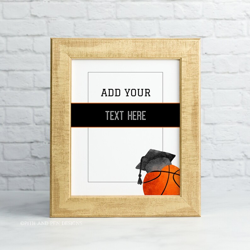 Basketball Graduation Party Bundle | Printable Grad Party Pack ...