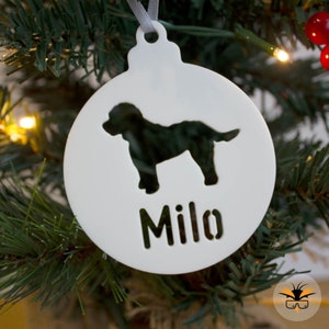 Black maltipoo christmas ornament clearance